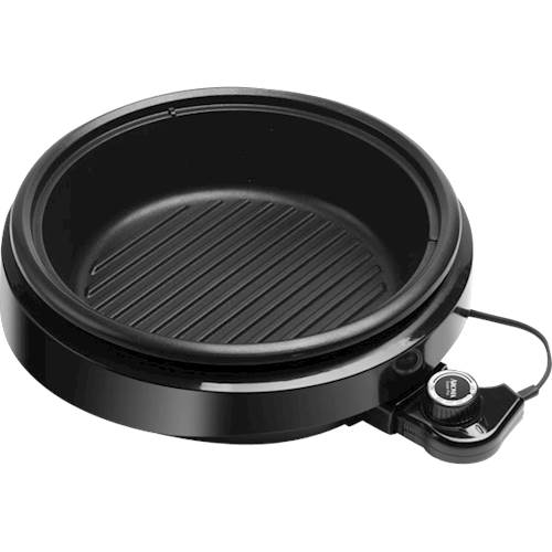 AROMA 【Low Price Guarantee】Whatever Pot, Indoor Grill, Cooking, Hot Pot  with Glass Lid, Bamboo Handles, 