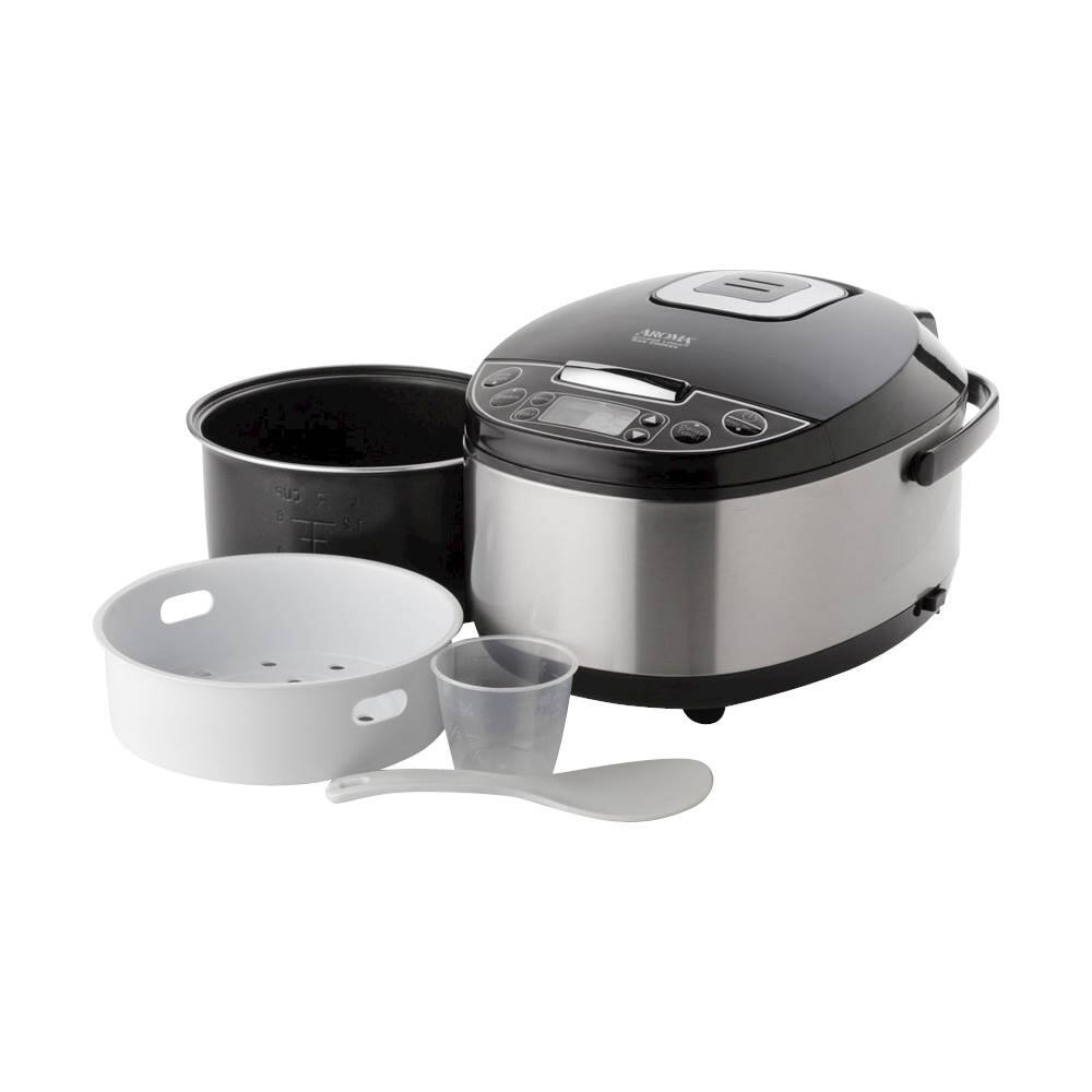Alt View 1. AROMA - Professional 12-Cup Rice Cooker - Stainless steel.