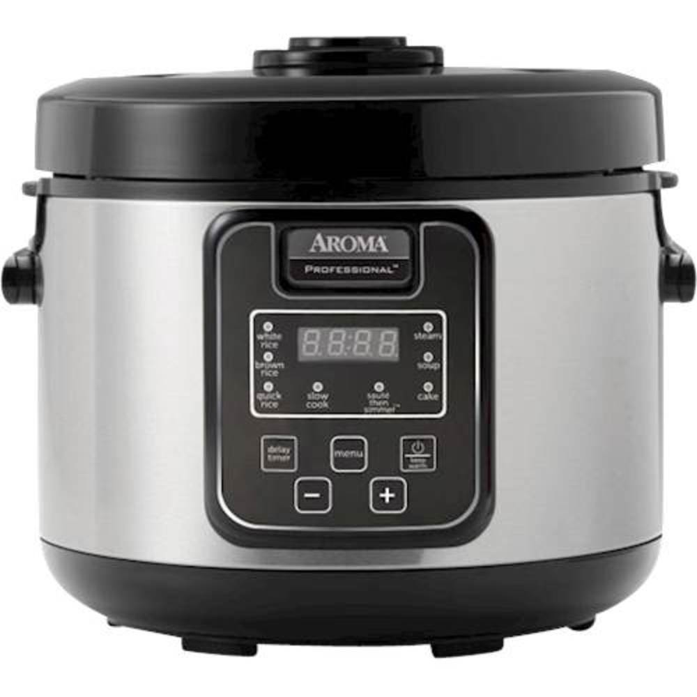 Best Buy: AROMA Professional 16-Cup Rice Cooker Stainless steel ARC-1208SB