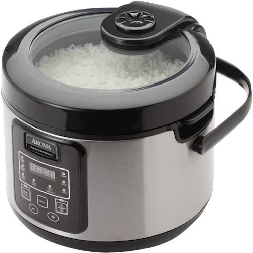 Best Buy: AROMA Professional 16-Cup Rice Cooker Stainless steel ARC-1208SB