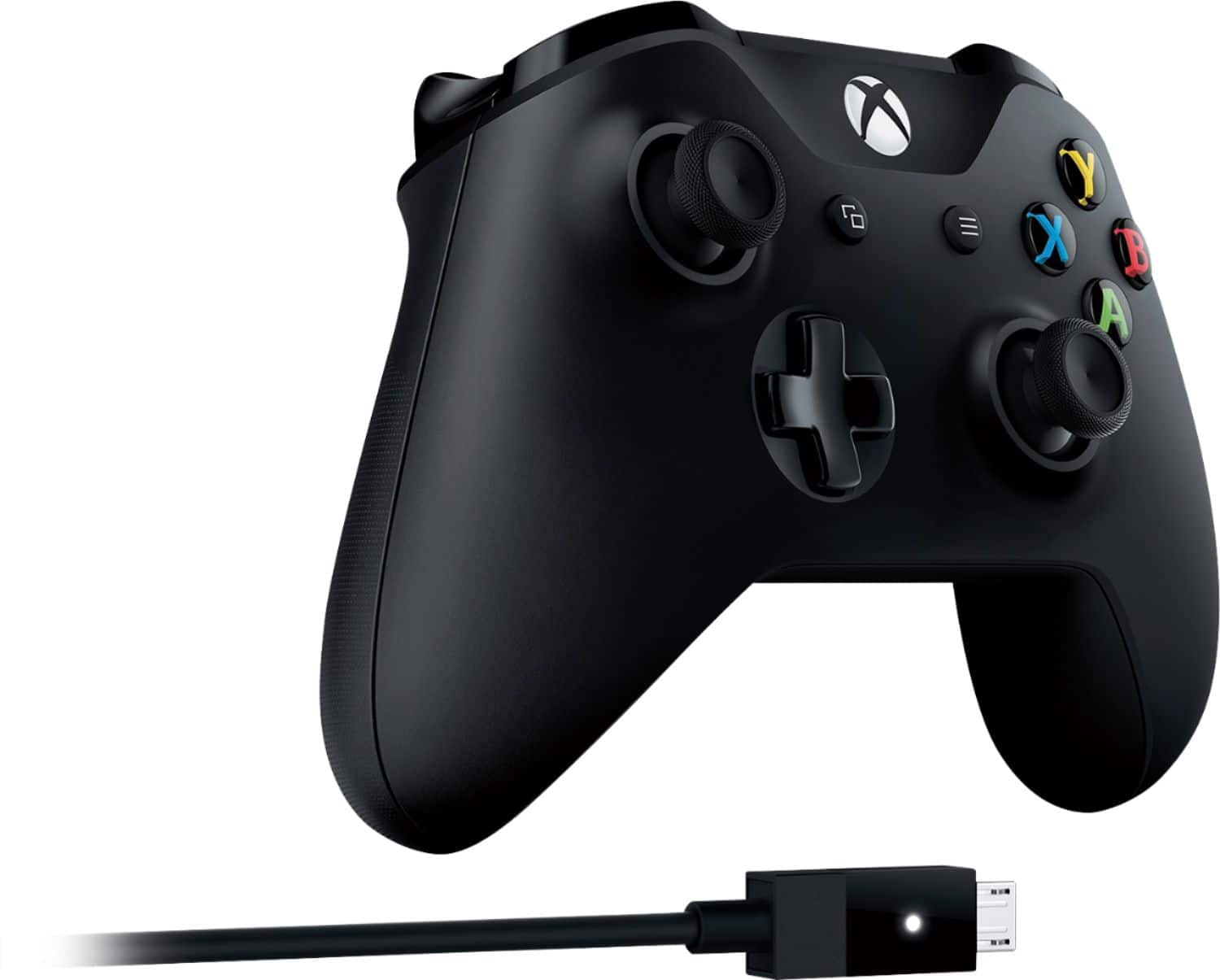 Alt View 11. Microsoft - Gaming Controller with Cable for Windows/PC, Xbox One, Xbox Series X, and Xbox Series S - Black.