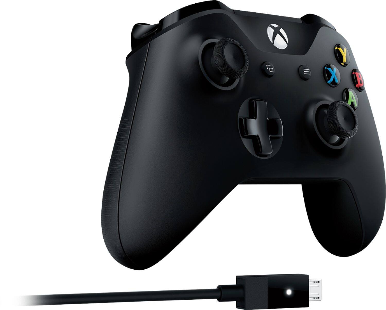 Alt View 11. Microsoft - Gaming Controller with Cable for Windows/PC, Xbox One, Xbox Series X, and Xbox Series S - Black.