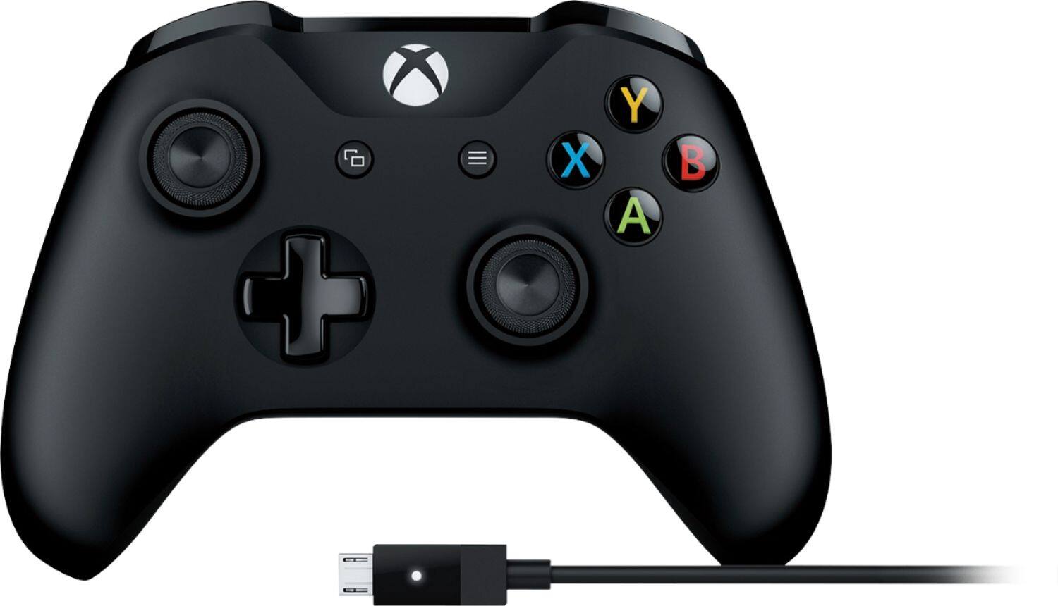 Alt View 13. Microsoft - Gaming Controller with Cable for Windows/PC, Xbox One, Xbox Series X, and Xbox Series S - Black.