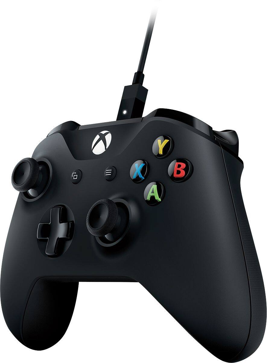 Alt View 15. Microsoft - Gaming Controller with Cable for Windows/PC, Xbox One, Xbox Series X, and Xbox Series S - Black.