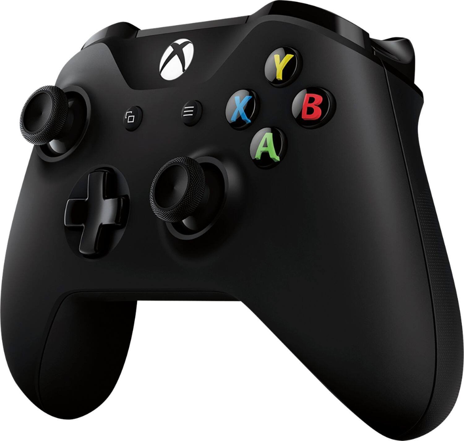 Left. Microsoft - Gaming Controller with Cable for Windows/PC, Xbox One, Xbox Series X, and Xbox Series S - Black.