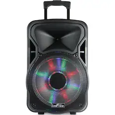 Front. beFree Sound - 12" Bluetooth Portable PA Speaker - Black.