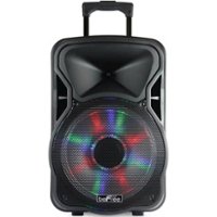 beFree Sound - 15" Bluetooth Portable PA Speaker - Black - Front_Zoom
