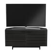 BDI - Corridor TV Cabinet for Most Flat-Panel TVs Up to 55" - Black/Micro-etched black/Charcoal stained ash - Larger Front