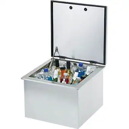 Front. Sedona By Lynx - 18" Drop In Cooler for Island Kitchen - Stainless steel.