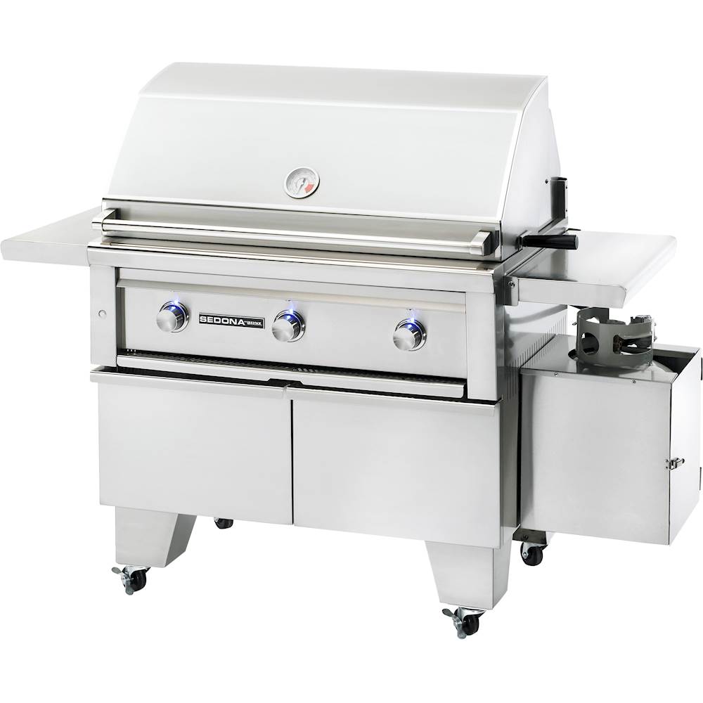 Left View: Sedona By Lynx - 36" Built-In Gas Grill - Stainless Steel
