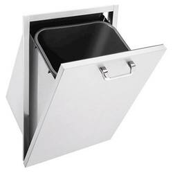 Sedona By Lynx - Built-In 18" Outdoor Trash Center - Silver - Front_Zoom