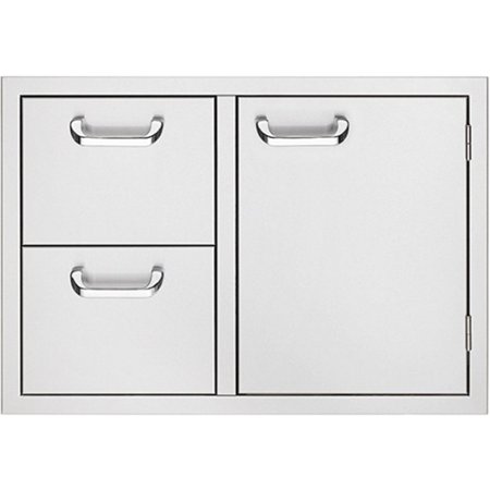 Sedona By Lynx - 30" Double Drawer and Access Door Combo for Outdoor Kitchen - Silver