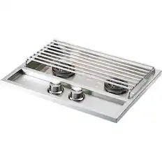Angle. Sedona By Lynx - 22" Gas Cooktop - Silver.