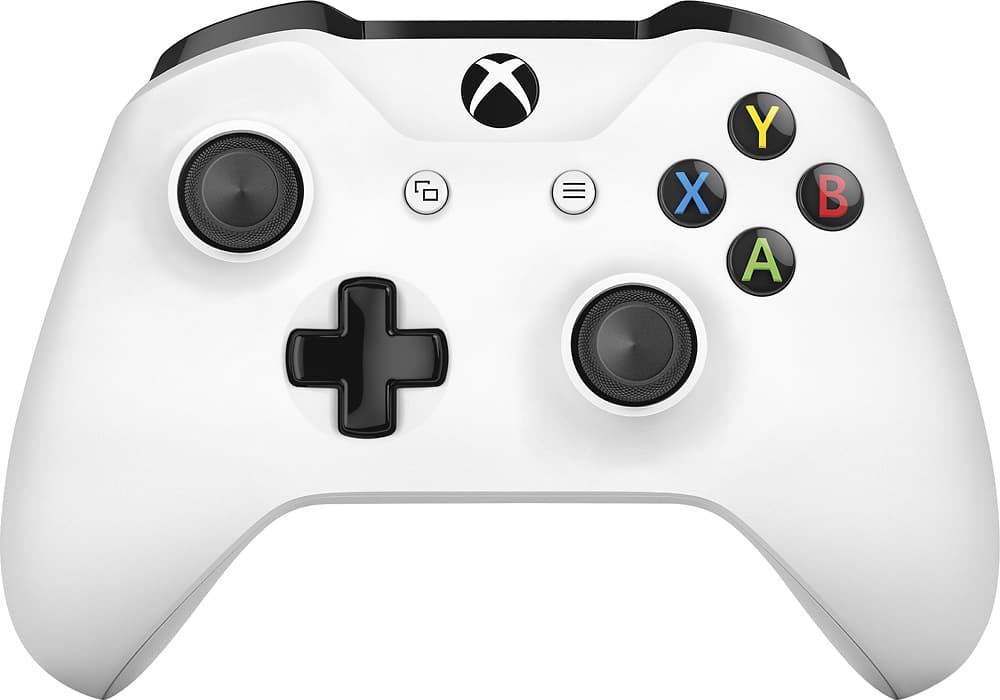 Front. Microsoft - Geek Squad Certified Refurbished Wireless Controller for Xbox One and Windows 10 - White.