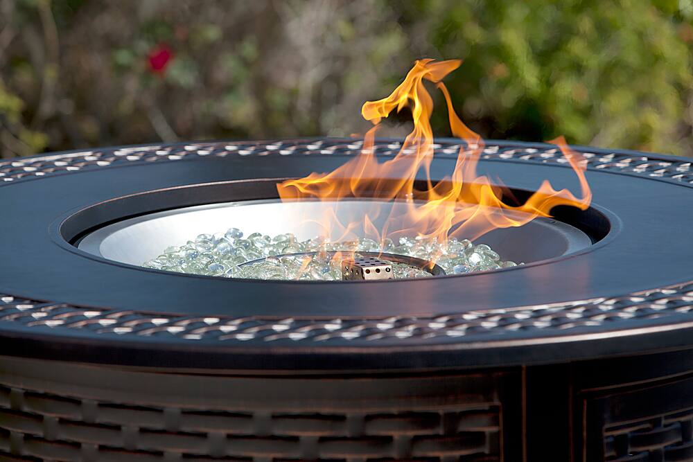 Alt View 11. Fire Sense - Bellante Woven Cast Fire Pit - Bronze.