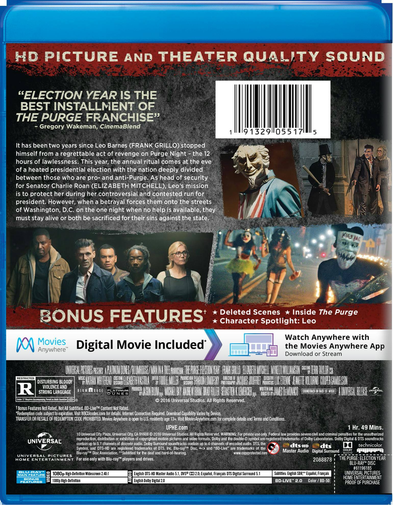 Angle. The Purge: Election Year (Blu-ray New Box Art) [Blu-ray].