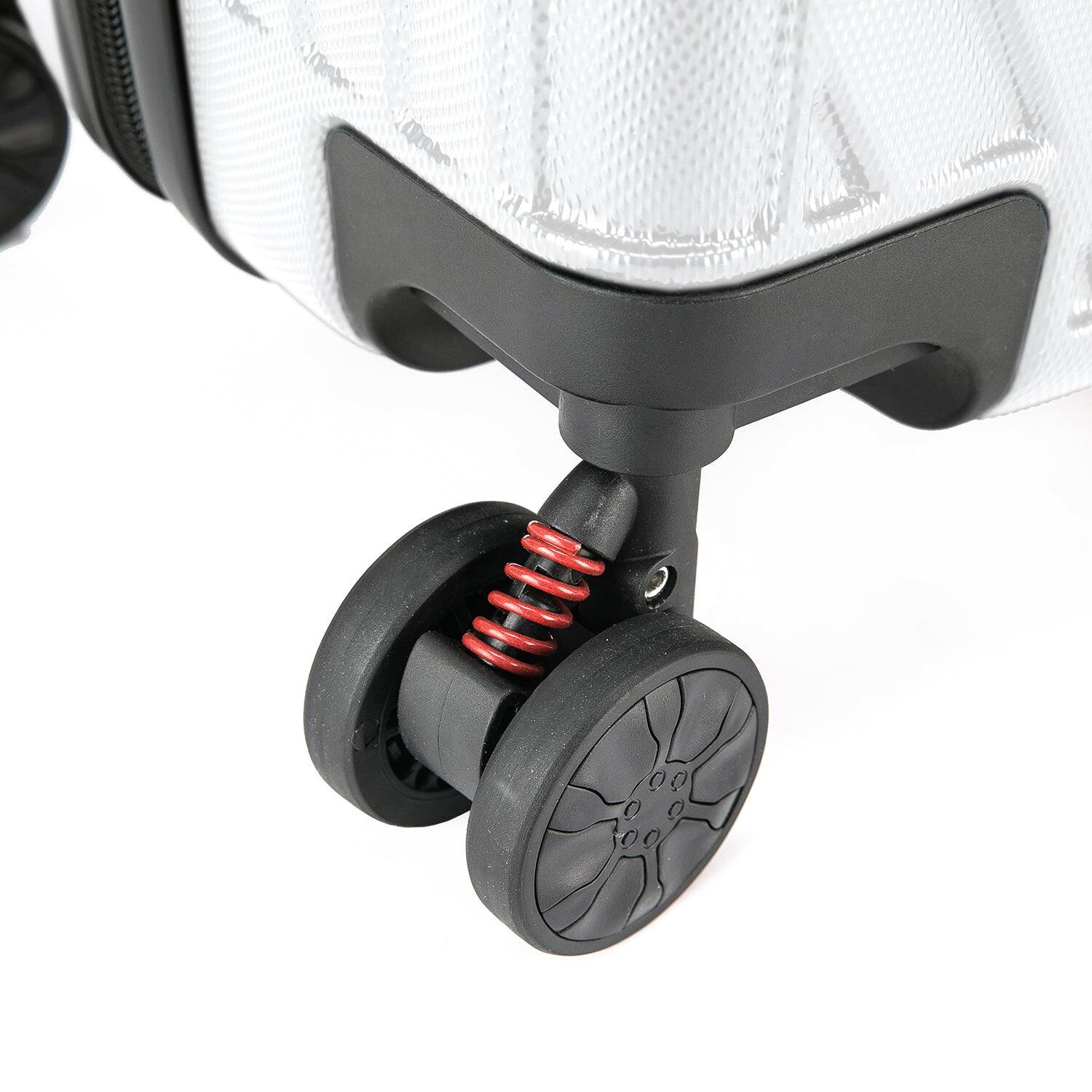 Alt View 3. DUKAP - STRATOS lightweight hardside Spinner Luggage 24" - WHITE.