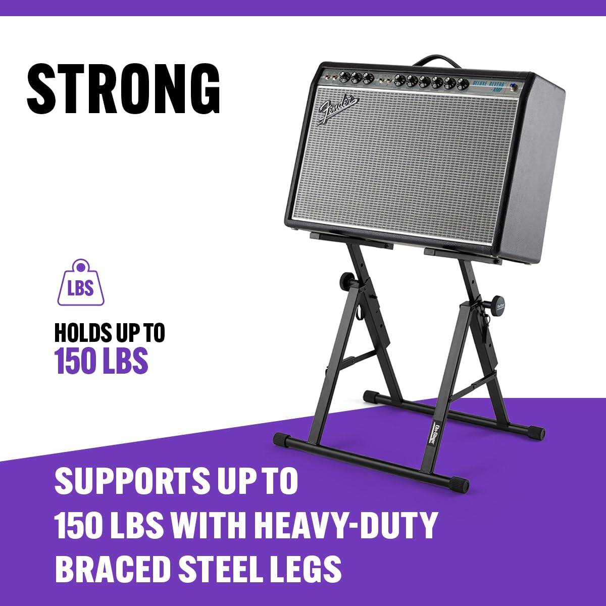 STRONG  
HOLDS UP TO 150 LBS  
SUPPORTS UP TO 150 LBS WITH HEAVY-DUTY BRACED STEEL LEGS