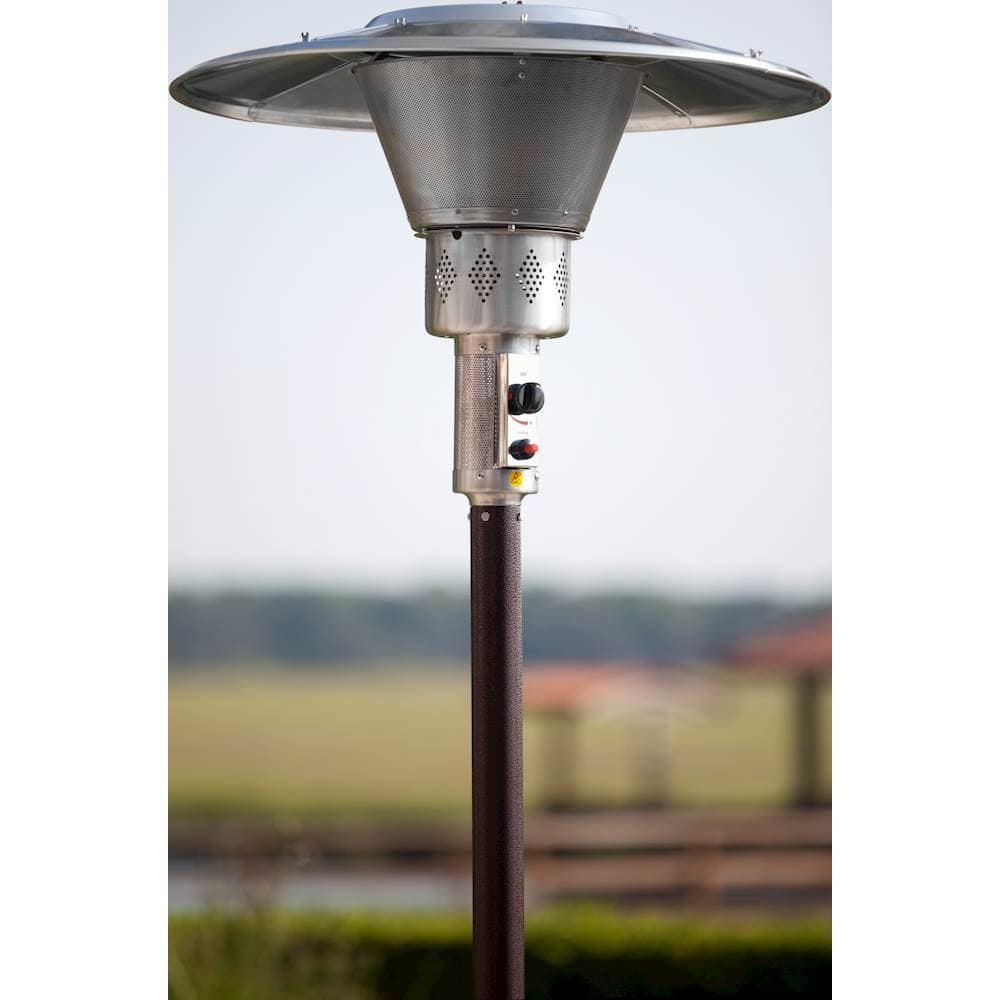 Best Buy Fire Sense Prime Round Gas Patio Heater Hammered Bronze 62211