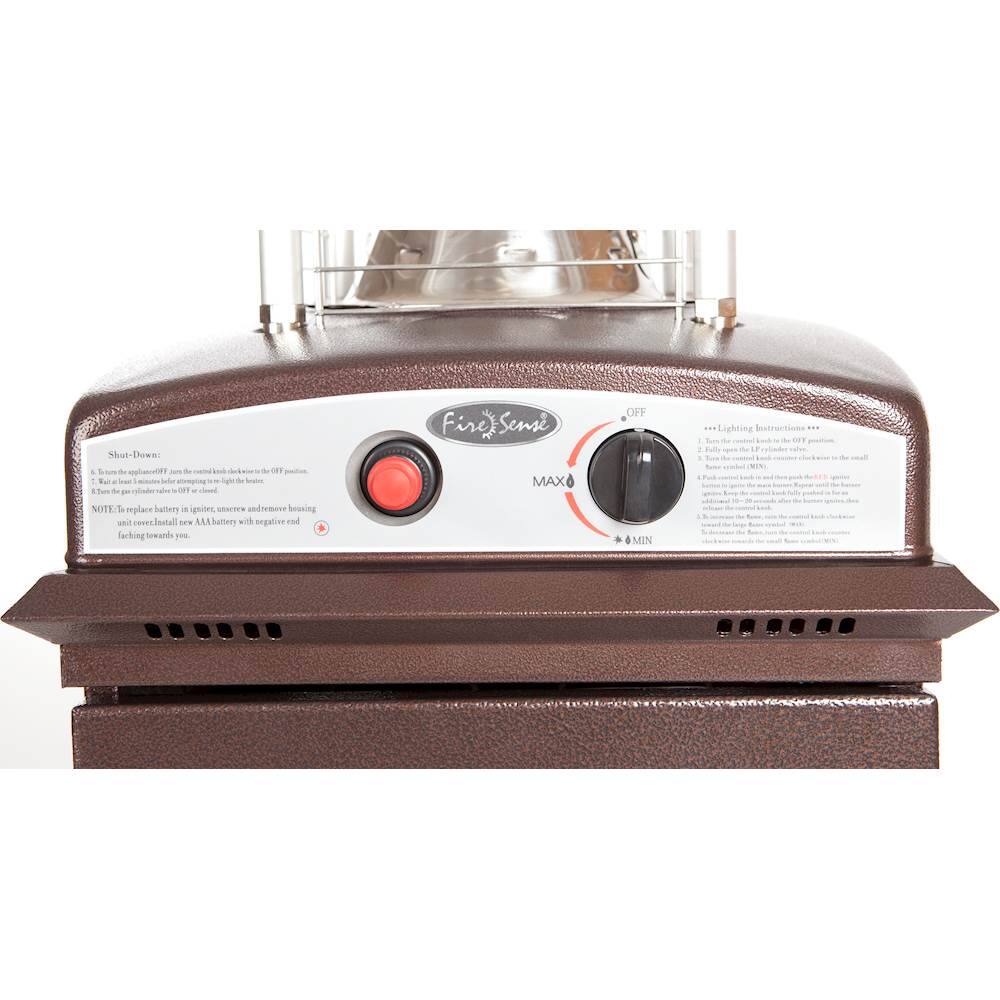 Fire Sense Square Flame Gas Patio Heater Hammered Bronze 62224 Best Buy