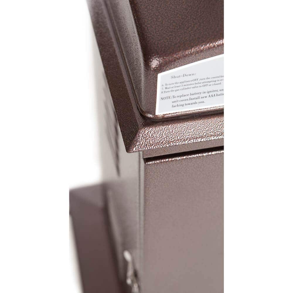 Best Buy Fire Sense Square Flame Gas Patio Heater Hammered Bronze 62224