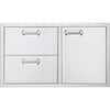Angle. Sedona By Lynx - 36" Double Drawer and Access Door Combo for Outdoor Kitchen - Silver.