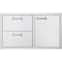 Sedona By Lynx - 36" Double Drawer and Access Door Combo for Outdoor Kitchen - Silver