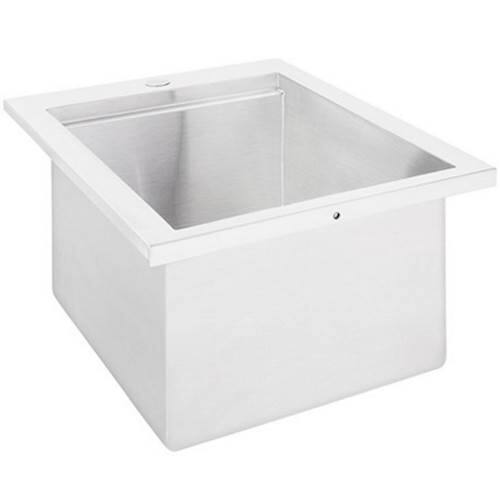 Front. Sedona By Lynx - 18" Drop in Deep Sink - Stainless Steel.