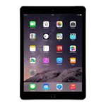 Front. Apple - Pre-Owned iPad Air 2 with Wi-Fi + Cellular -16 GB (Unlocked) - Space Gray.