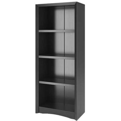 CorLiving - Quadra 3-Shelf Bookcase - Black