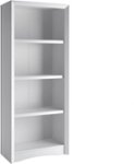 Angle. CorLiving - CorLiving - Quadra Collection 4 Shelf Floor-Standing Bookcase - White.