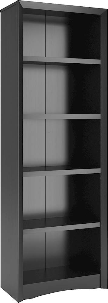 Angle View: CorLiving - Quadra 4-Shelf Bookcase - Black