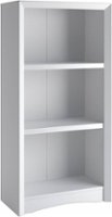 CorLiving - Quadra Collection 3 Shelf Floor-Standing Bookcase - White - Angle_Zoom