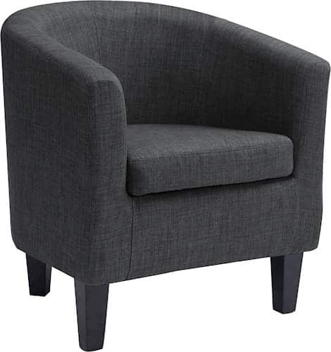 CorLiving - Antonio Tub Chair - Espresso/Dark Gray