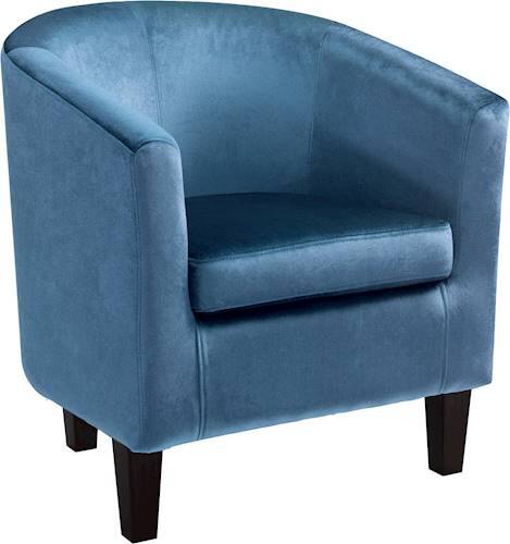 CorLiving - Antonio Tub Chair - Espresso/Blue