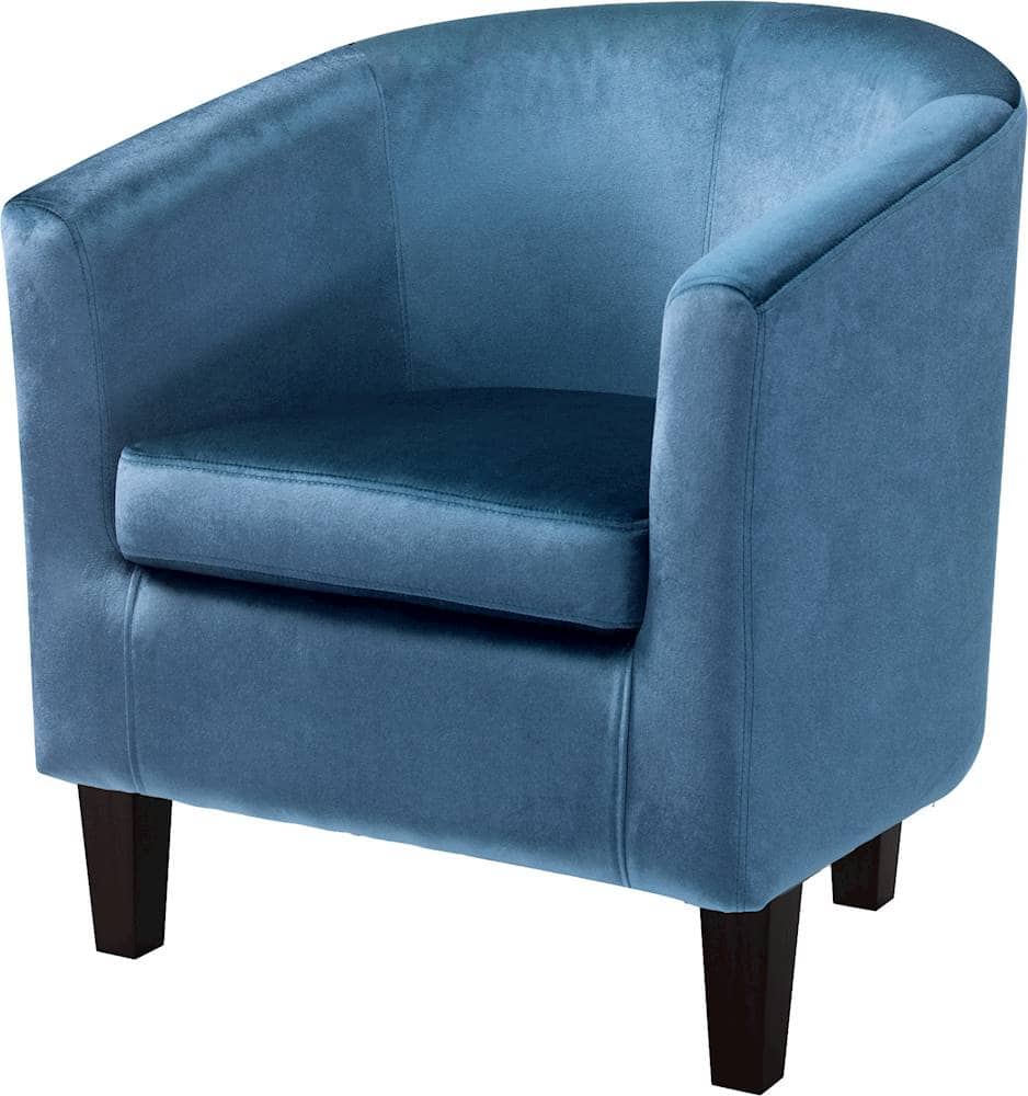 Left View: CorLiving - Antonio Tub Chair - Espresso/Blue