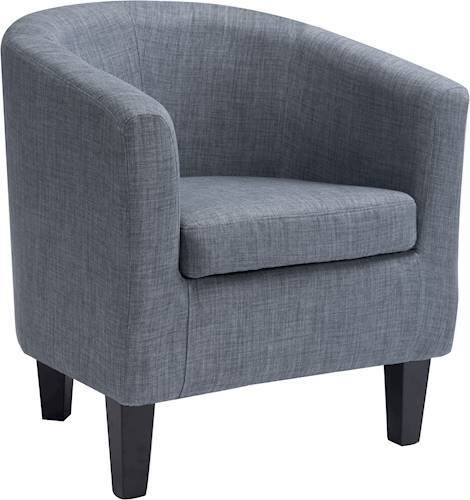 CorLiving - Antonio Tub Chair - Espresso/Blue Gray