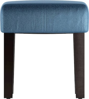 CorLiving - Antonio 16" Square Bench - Blue/Dark Espresso