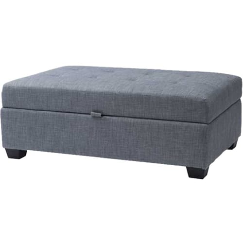 Best Buy: CorLiving Antonio Ottoman Blue gray LAD-174-O