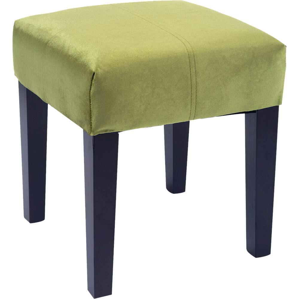 Angle. CorLiving - Antonio 16" Square Bench - Green/Dark Espresso.