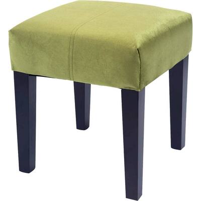 CorLiving - Antonio 16" Square Bench - Green/Dark Espresso