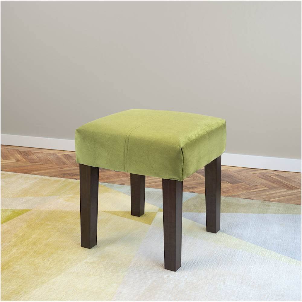 Alt View 12. CorLiving - Antonio 16" Square Bench - Green/Dark Espresso.