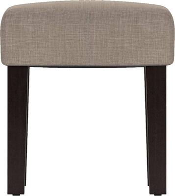 CorLiving - Antonio 16" Square Bench - Beige/Dark Espresso