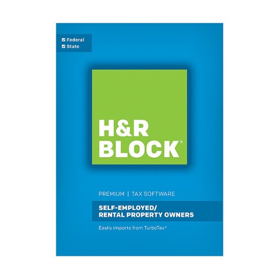 H&R Block Tax Software Premium: Self-Employed/Rental Property Owners - Mac|Windows - Front Zoom