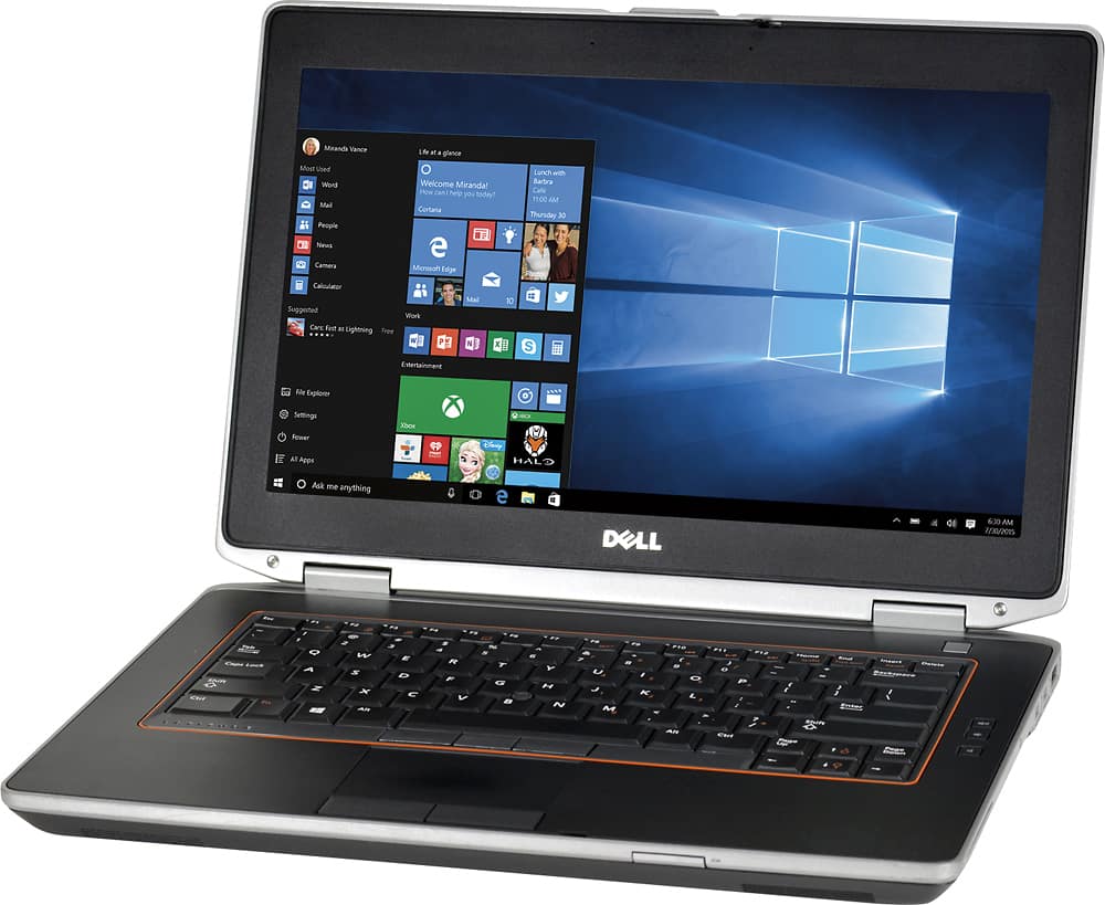 Angle. Dell - Latitude 14" Refurbished Laptop - Intel Core i5 - 4GB Memory - 320GB Hard Drive - Black.