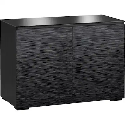 Front. Salamander Designs - Chameleon Chicago A/V Cabinet for Most Flat-Panel TVs up to 50" - Black Oak.