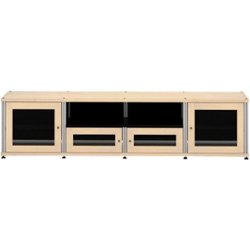 Salamander Designs - Synergy TV Cabinet for Most Flat-Panel TVs Up to 90" - Black/Natural Maple - Front_Zoom