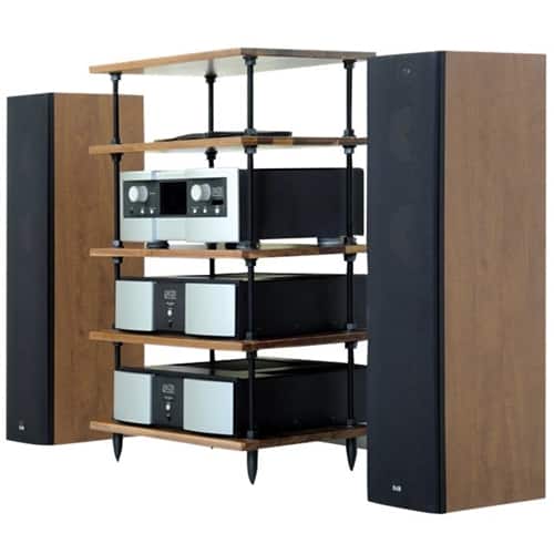 Alt View 11. Salamander Designs - Archetype 3.0 TV Stand for Most Flat-Panel TVs Up to 40" - Natural Walnut.