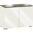 Salamander Designs - Chameleon Miami A/V Cabinet for Most Flat-Panel TVs up to 50" - Gloss Warm White - Larger Front