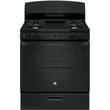 GE - 4.8 Cu. Ft. Freestanding Gas Range - Black - Larger Front